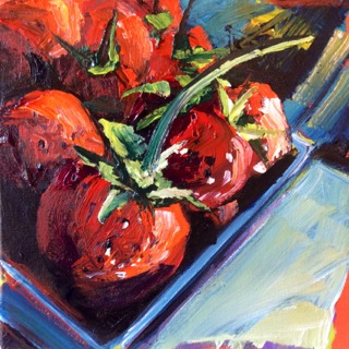Kitchen Painting Strawberries