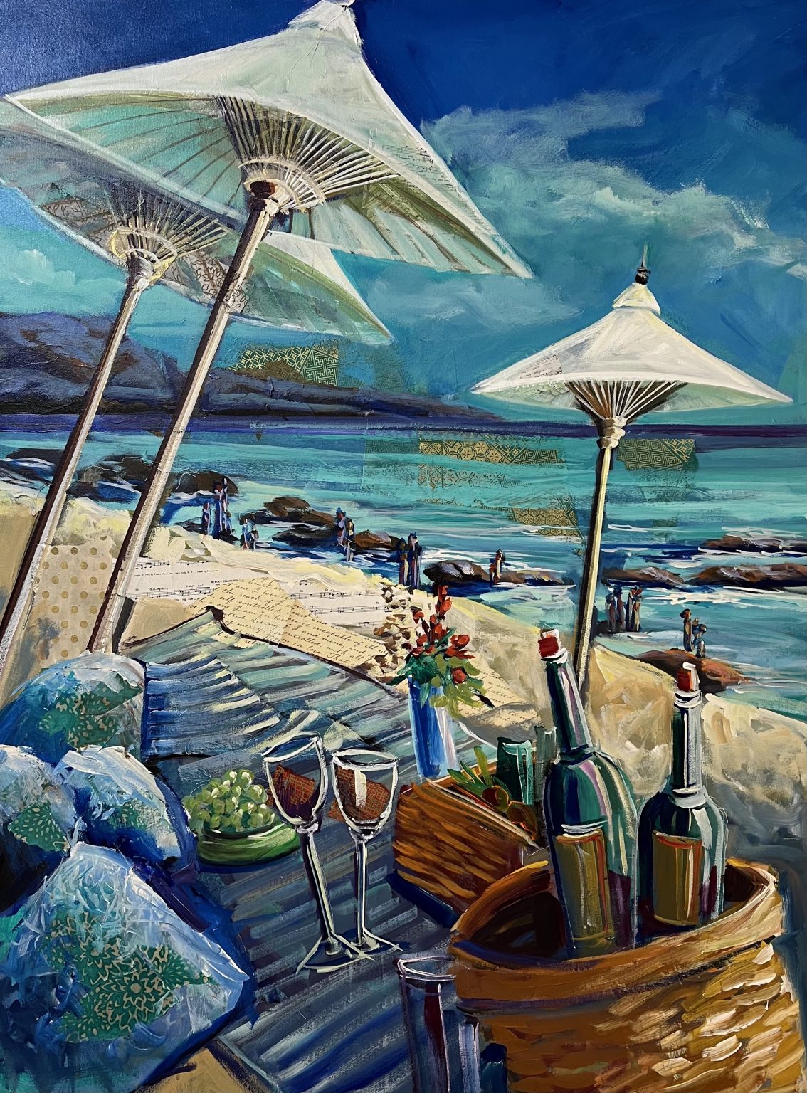 beach umbrella paintings