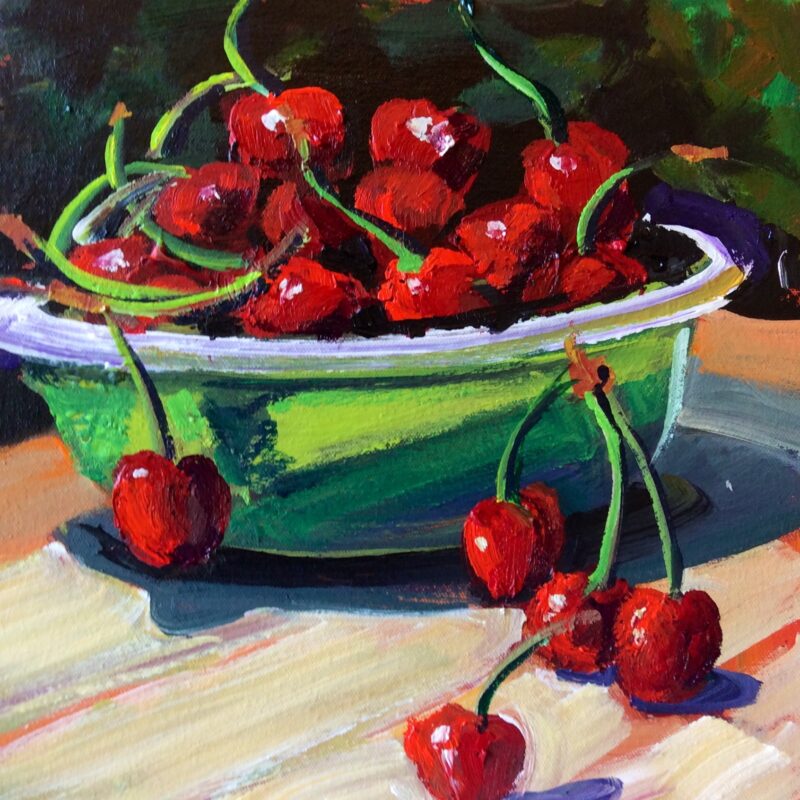 kitchen art print cherries