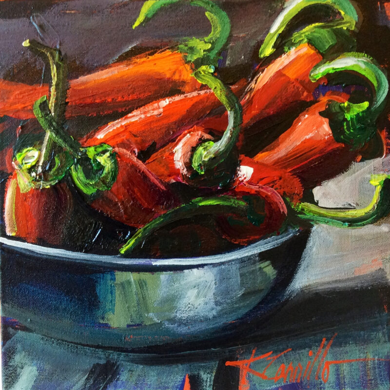 kitchen art print peppers