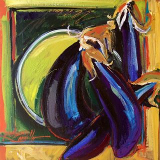 Kitchen Art Print Eggplant