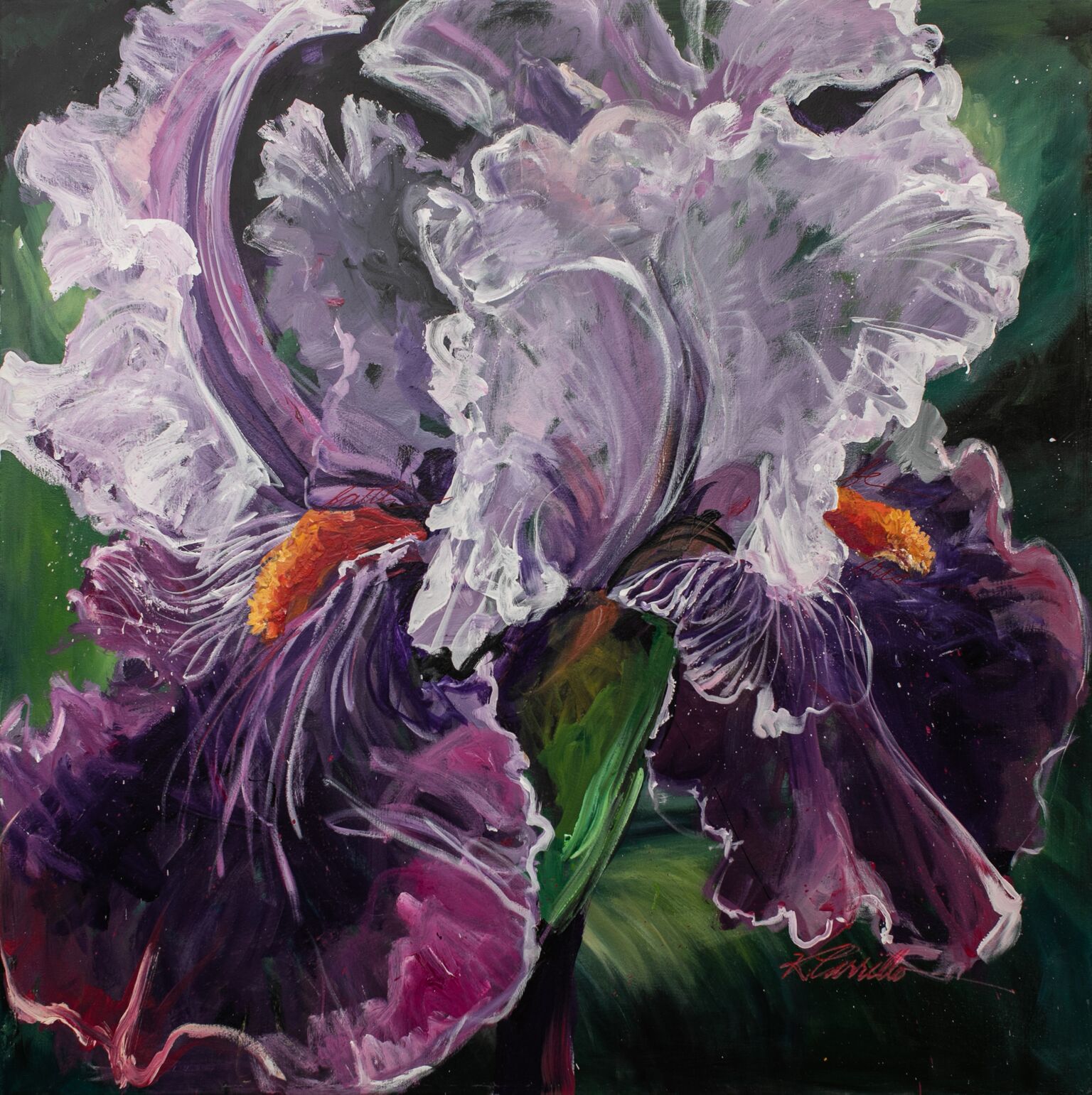 Ruffled Iris Print Kathleen Carrillo