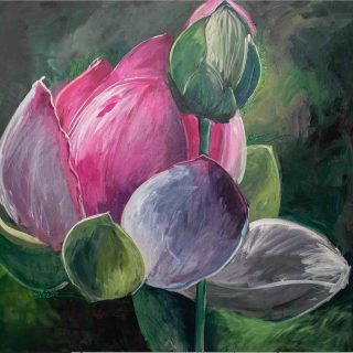 Designer Flower Art Prints Lotus