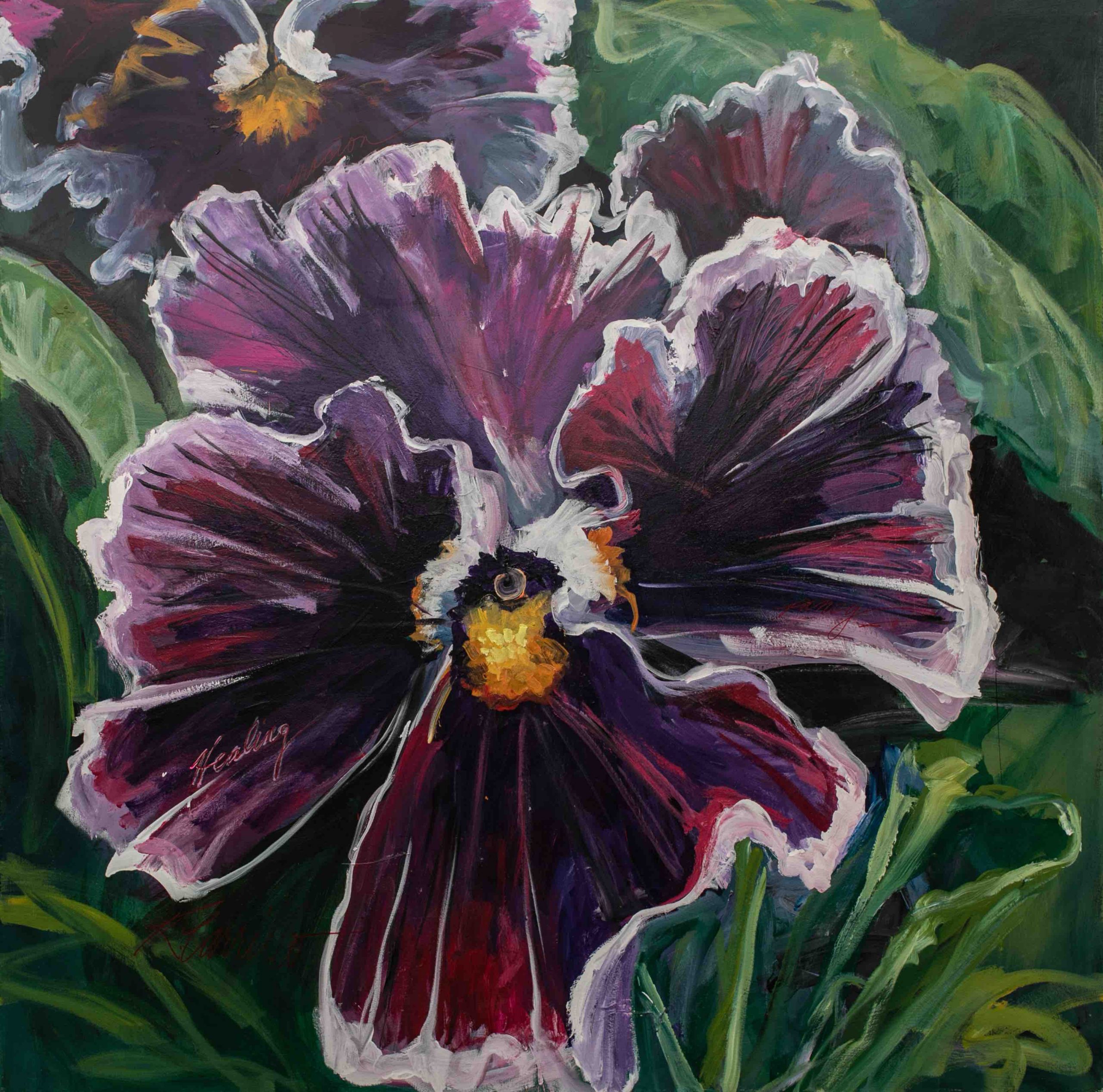 Designer Flower Art Prints Pansy