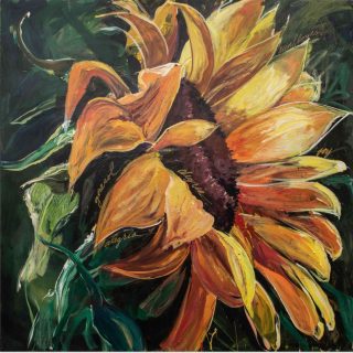 Designer Flower Art Prints Sunflower