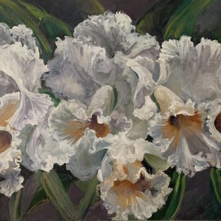 Contemporary Flower Painting White Orchid