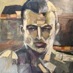 Collage portrait abstract valentino