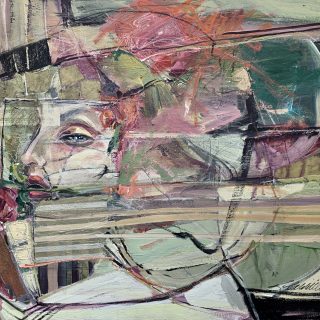 Figurative Abstract painting Chameleon