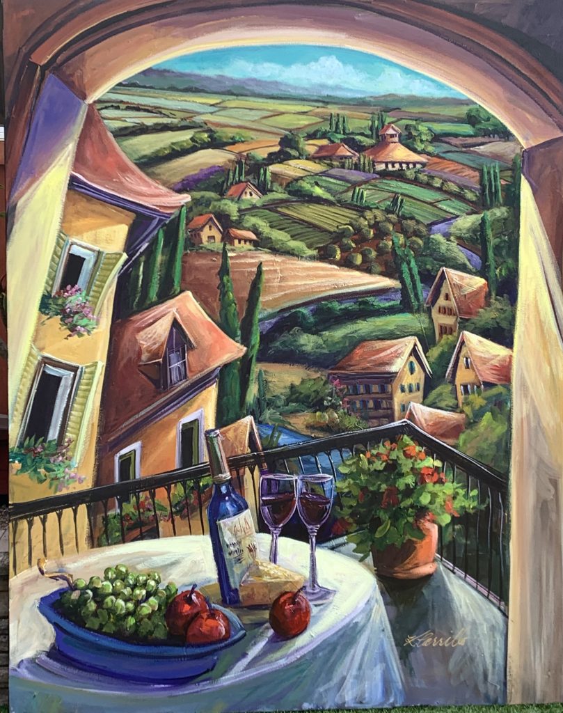 paintings italy tuscan landscape