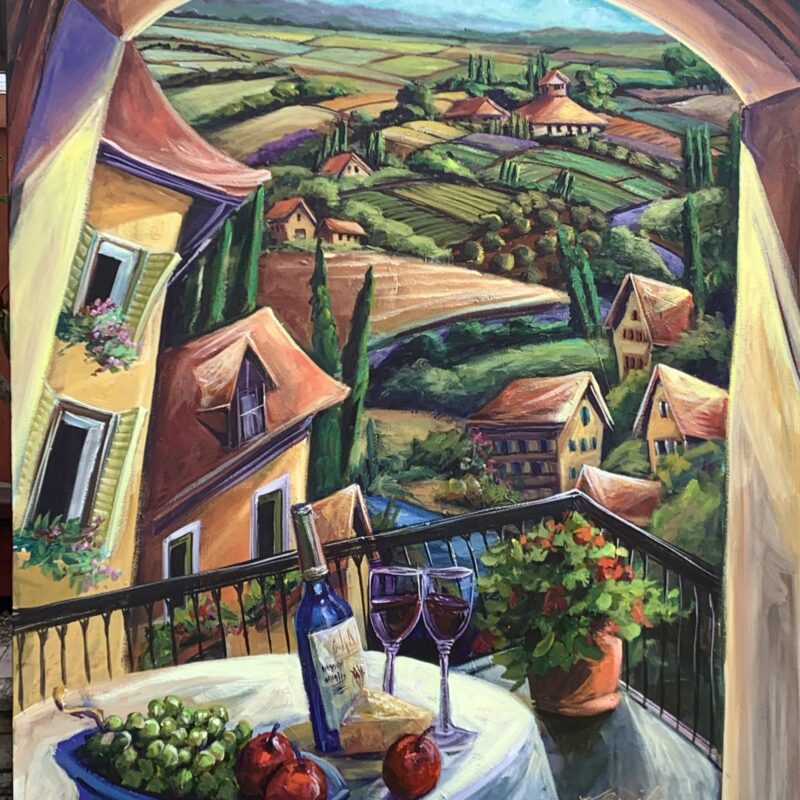 paintings italy tuscan landscape