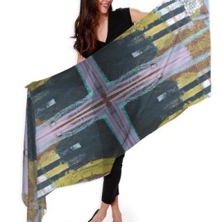 wearable art cashmere shawl