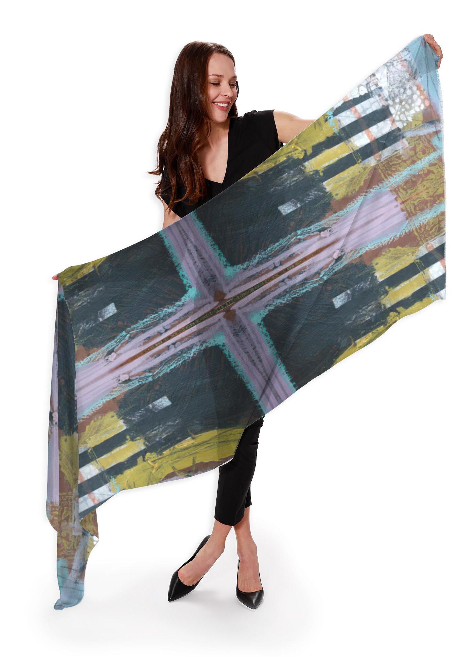 wearable art cashmere shawl