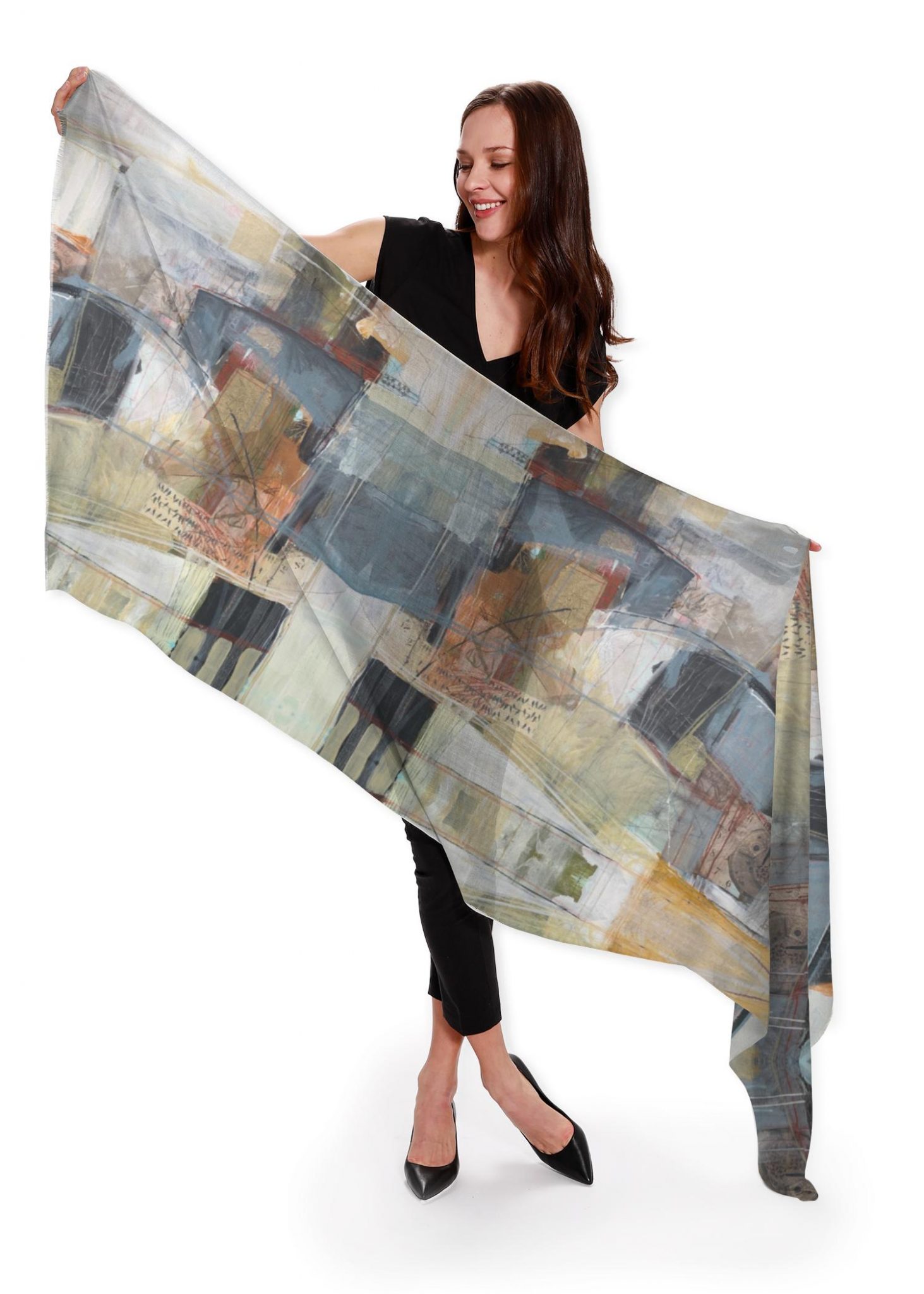 wearable fine art shawl