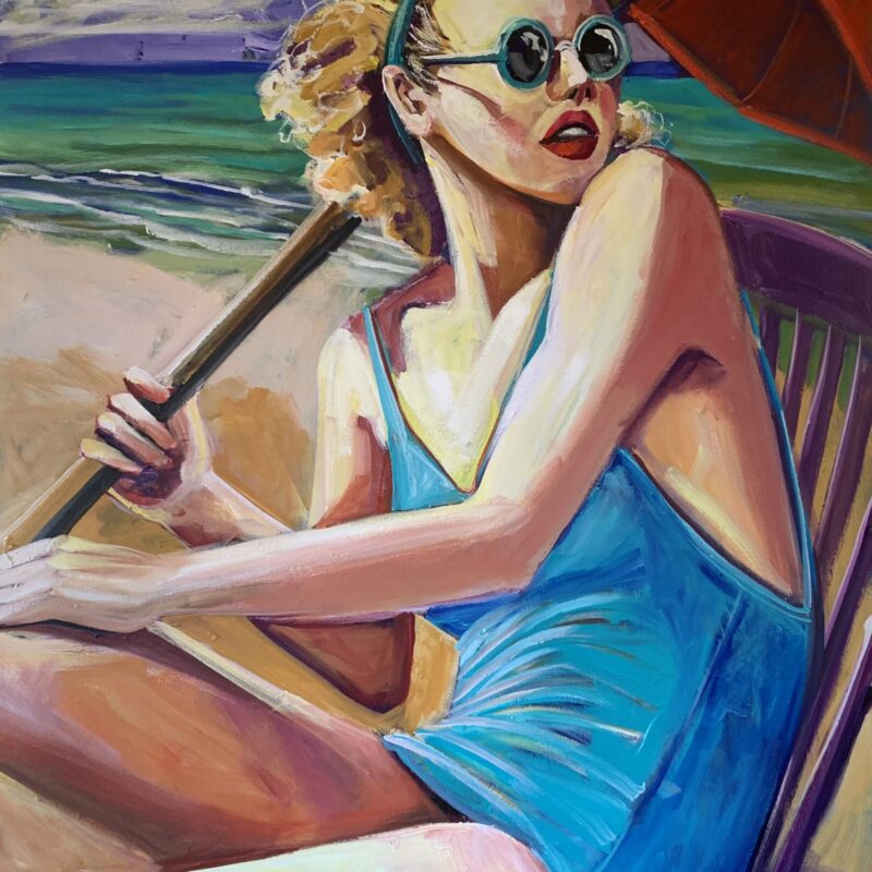 Paintings beach women divas