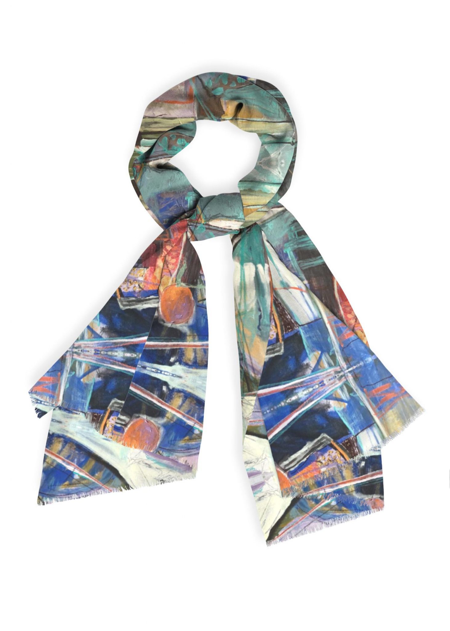 cashmere wearable art shawls