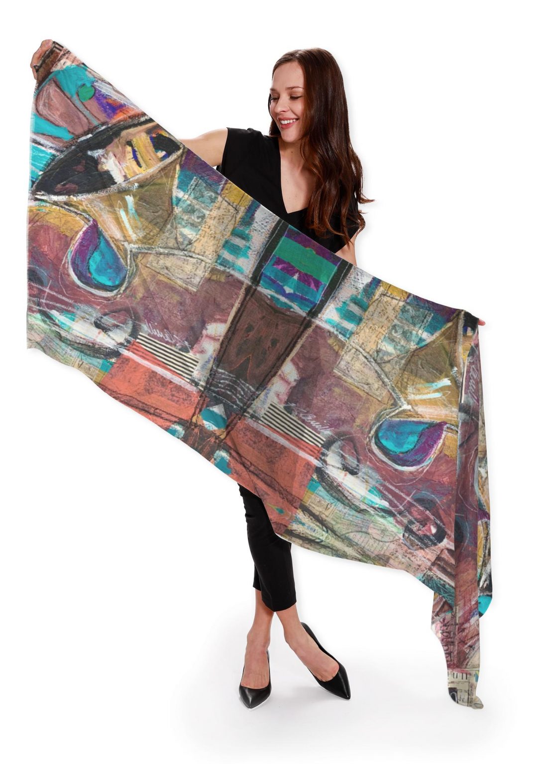 wearable fine art shawl