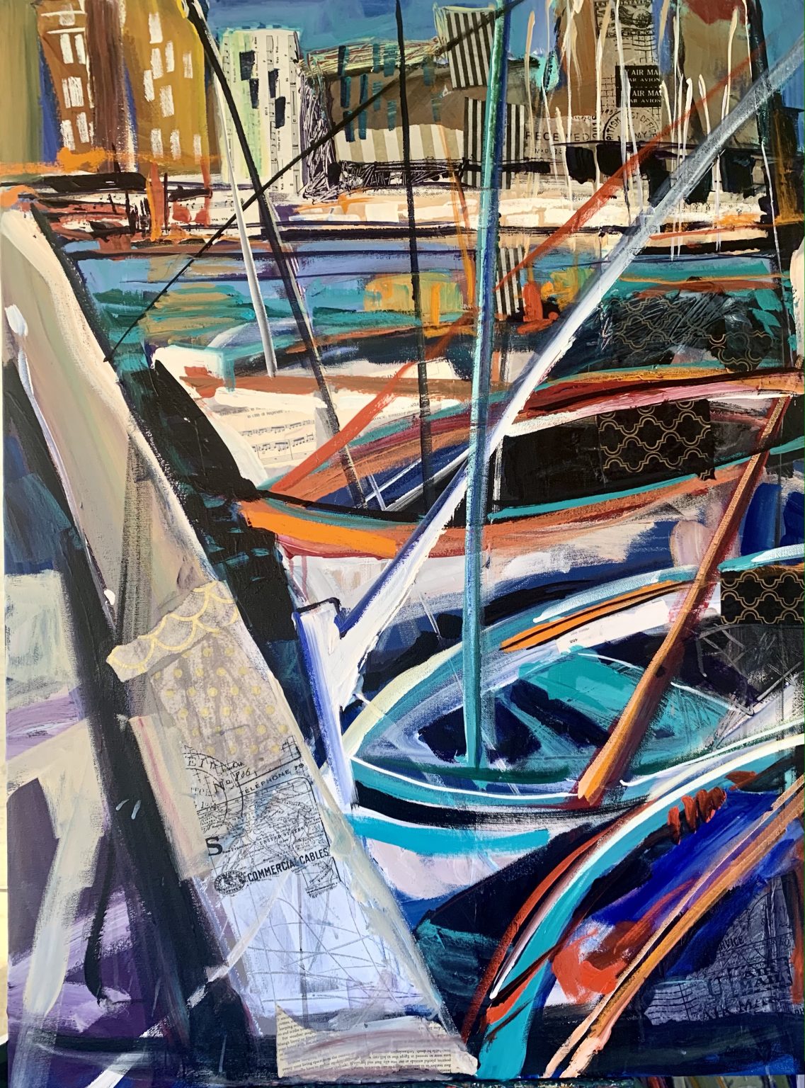 paintings boats and marinas