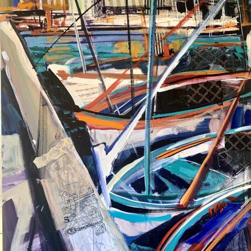paintings boats and marinas