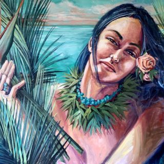painting hawaiian womena