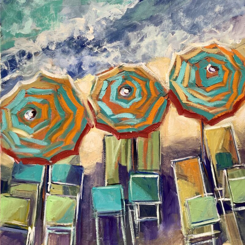 beach umbrella paintings