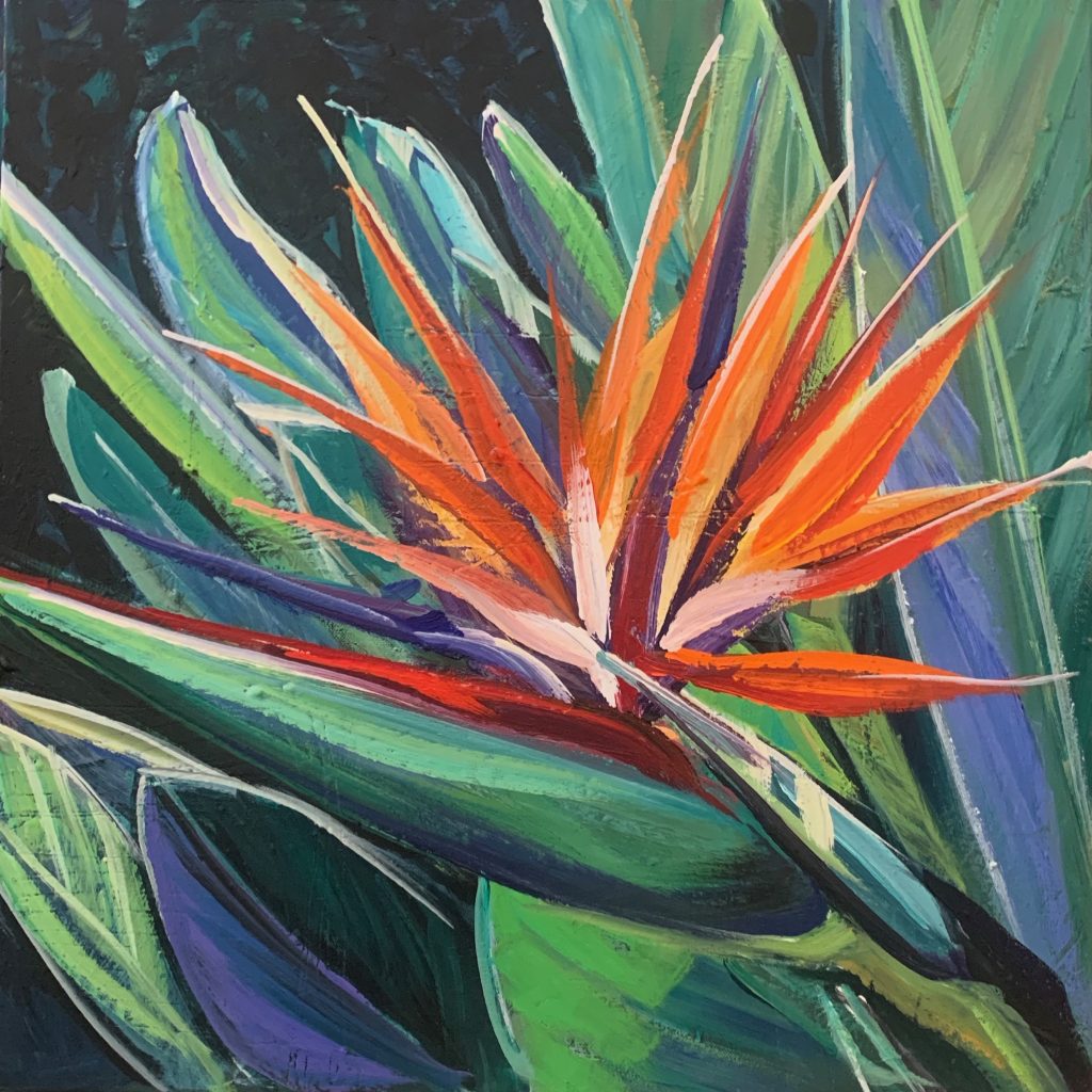 paintings tropical flowers