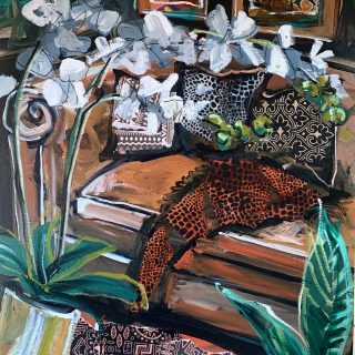 multimedia painting whimsical interiors