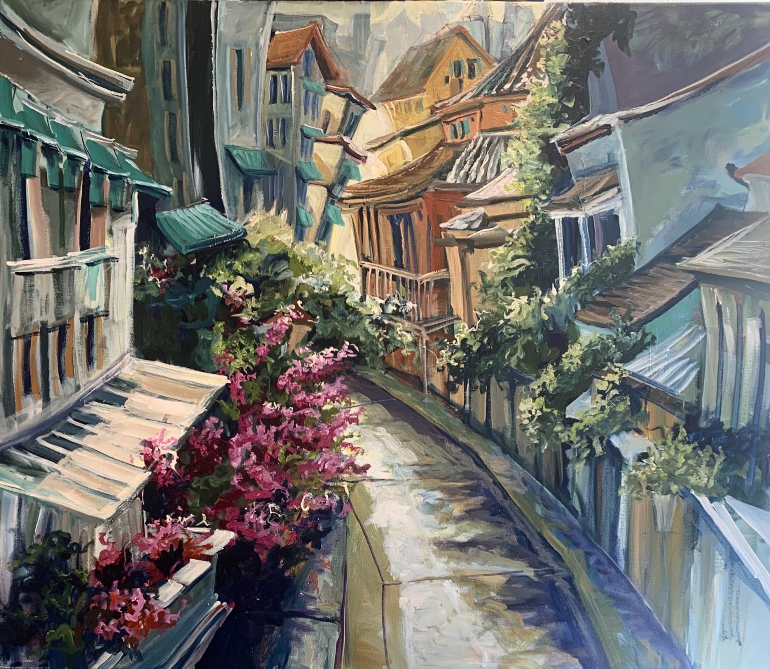 france village painting carrillo