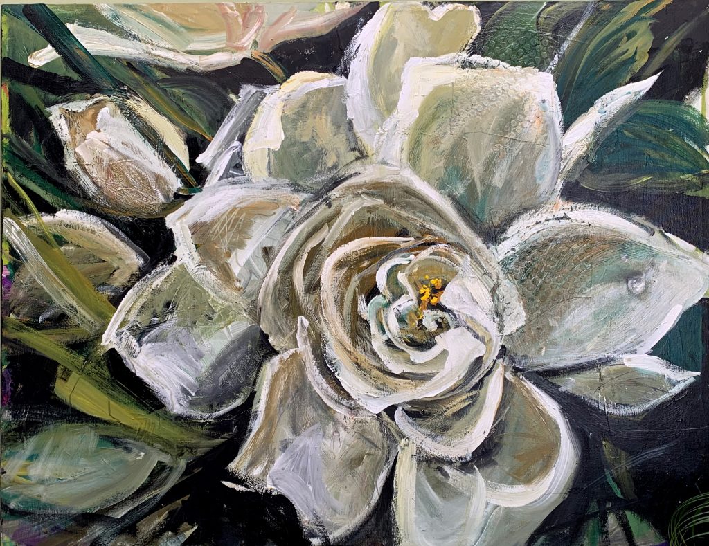 GARDENIA FLOWER ART PRINT