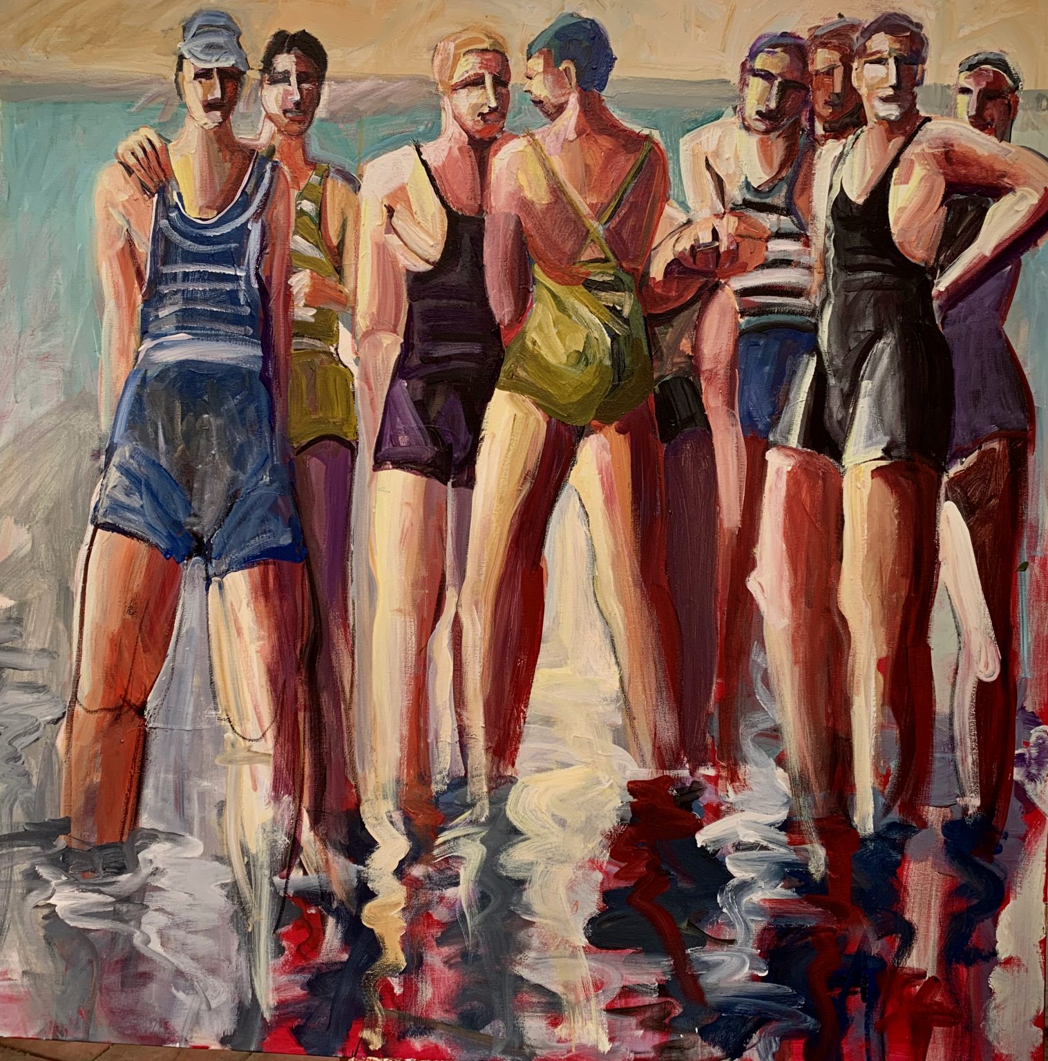 gay beach scenes painting