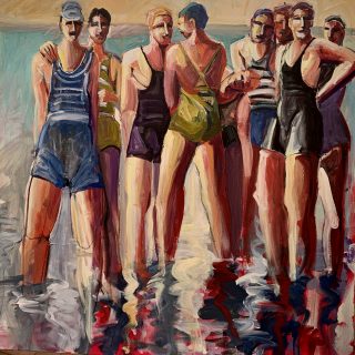 gay beach scenes painting