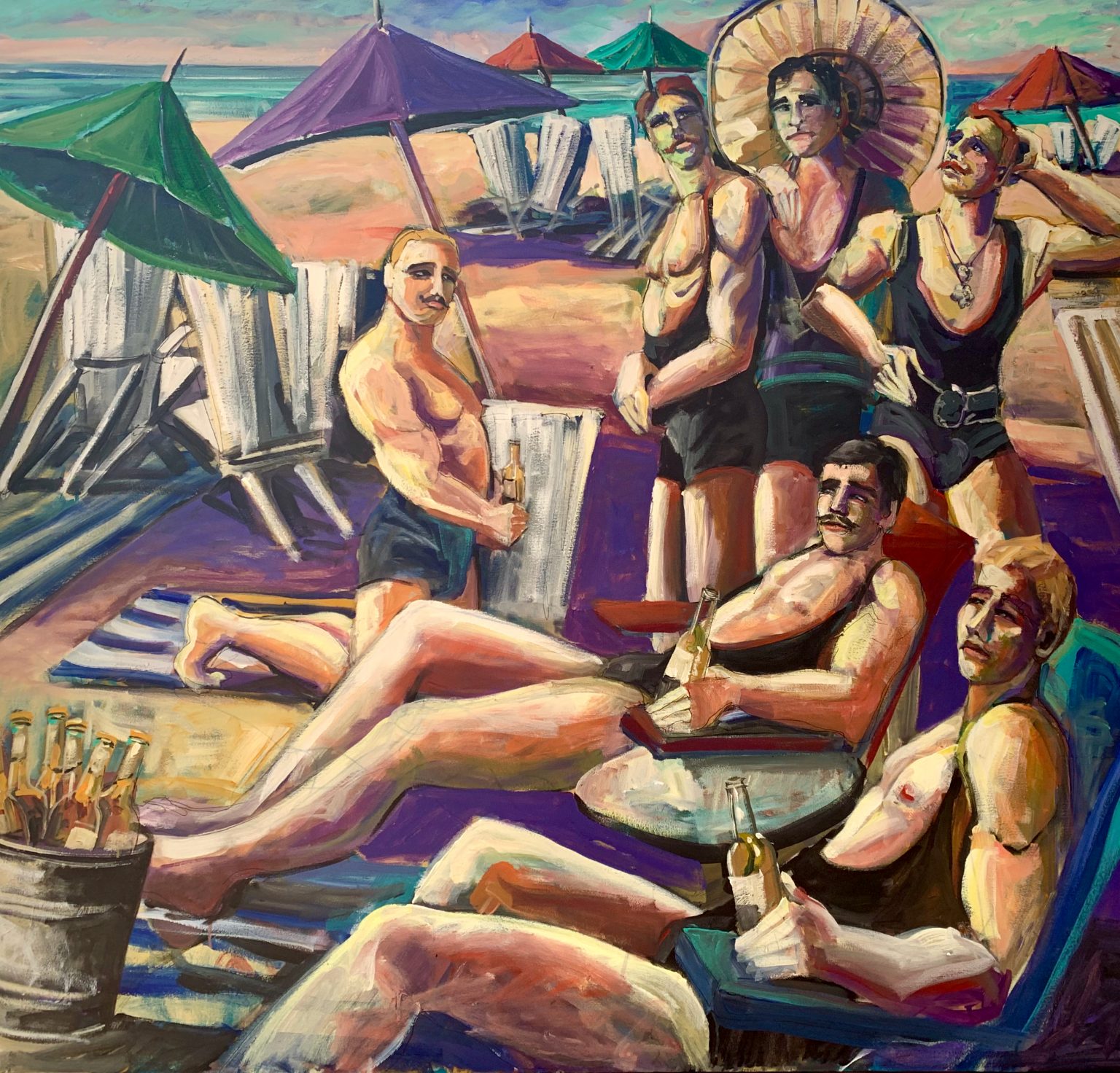 beach figures paintings carrillo