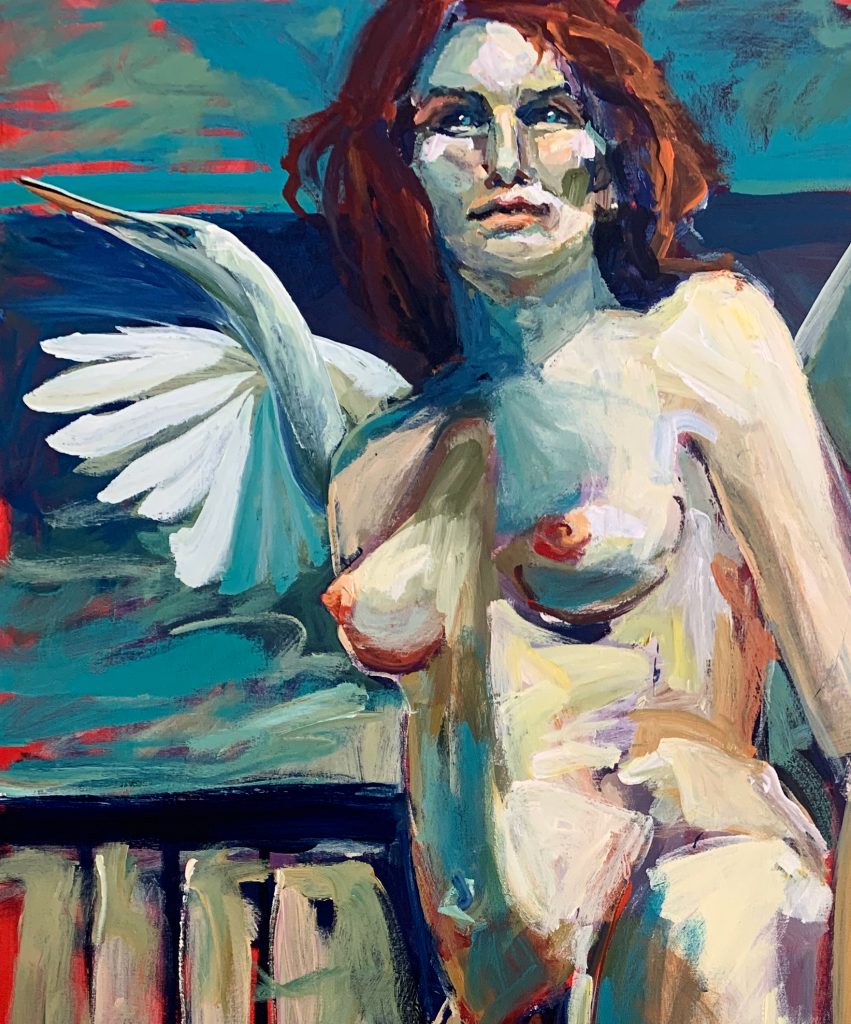 nude figure nature painting