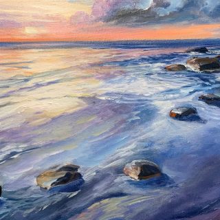 ocean sunset art print