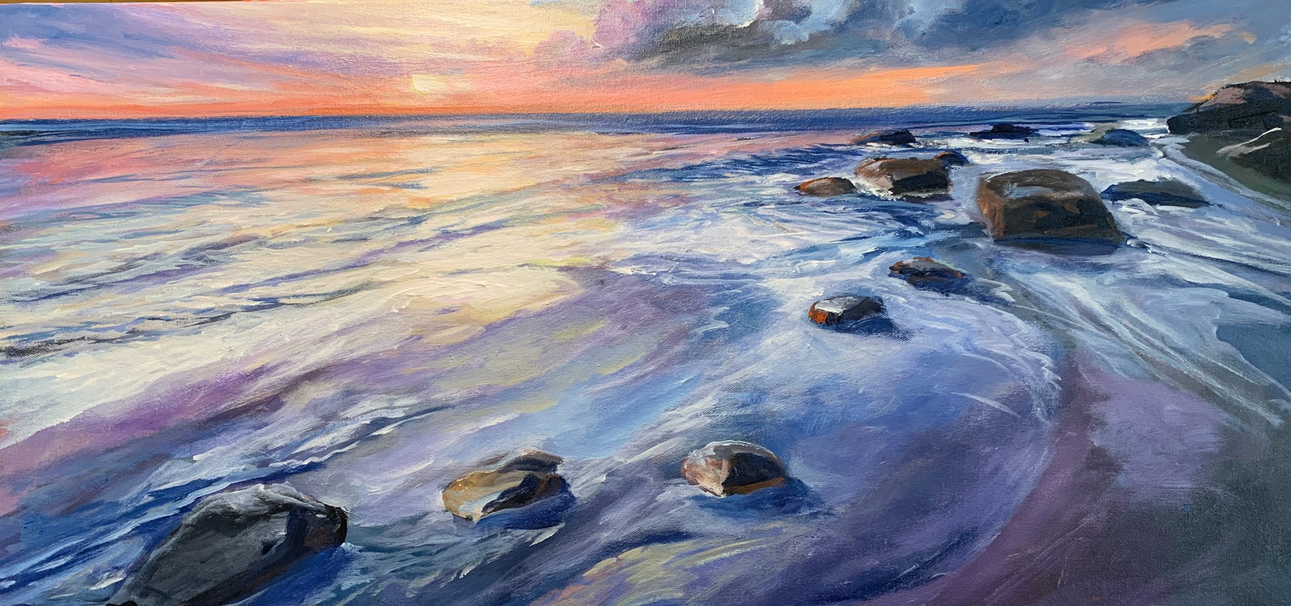 ocean sunset art print