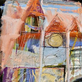 Abstract village print