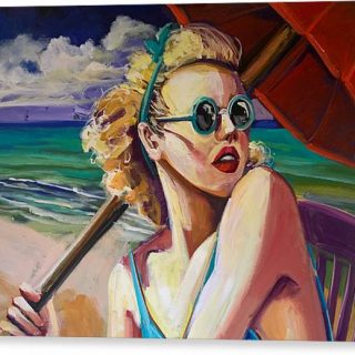 PAINTING WOMEN AT BEACH