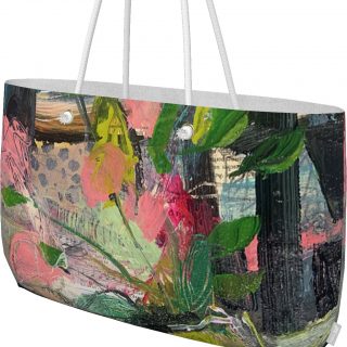 abstract flower designer totebag