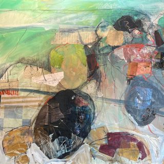 Beach painting abstract