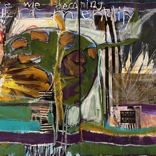 abstract social comentary painting