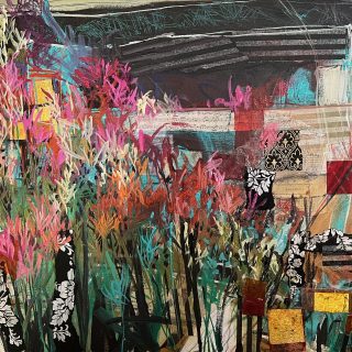 abstract floral painting