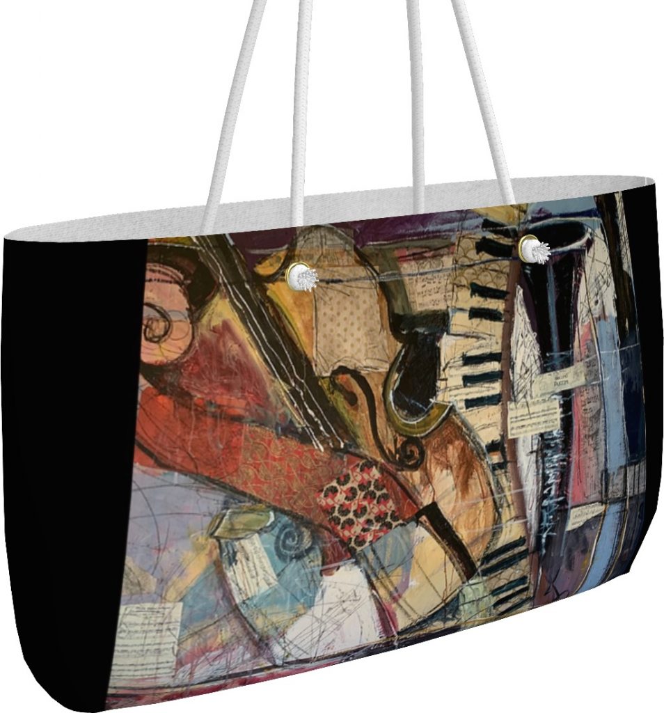 fine art music weekender totebag