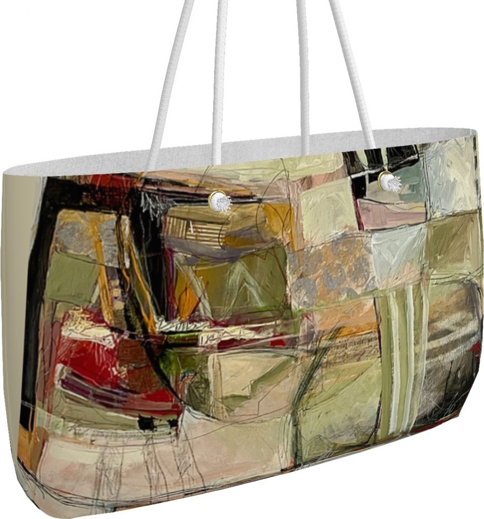 fine art weekender tote