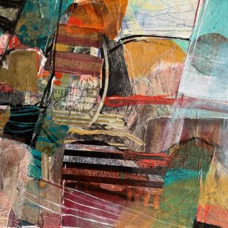 abstract painting on canvas