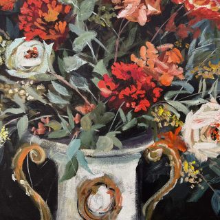 Flower paintings on canvas