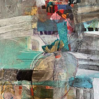 abstract painting on canvas