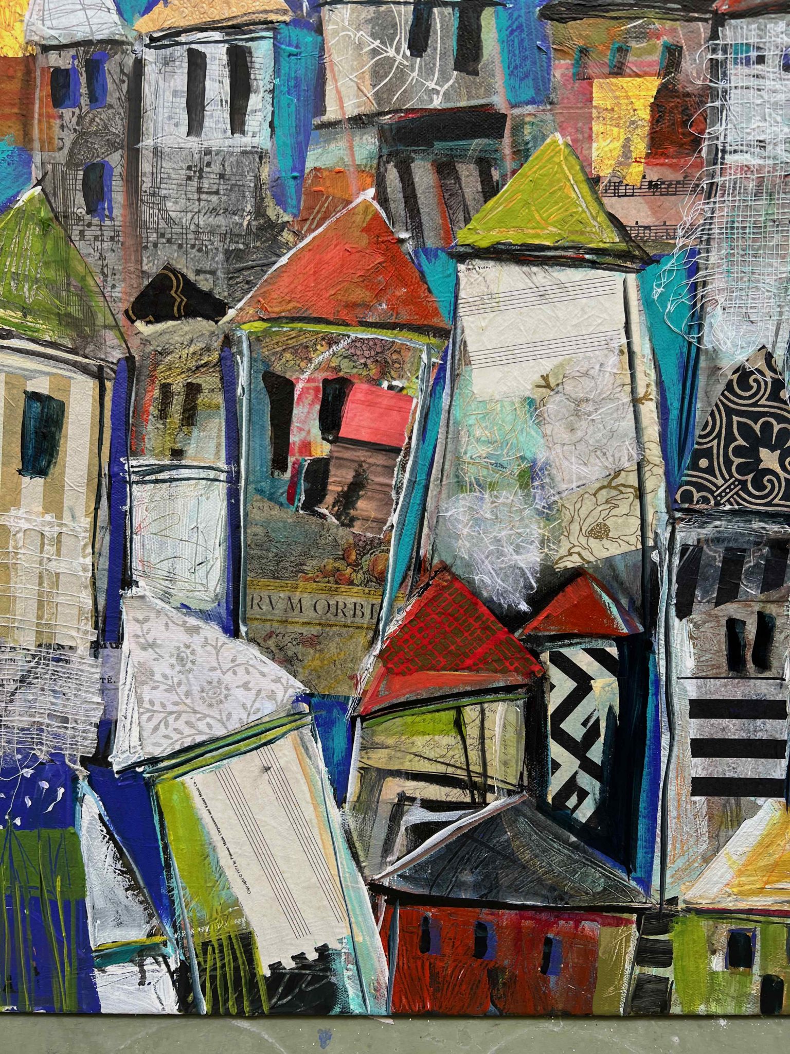 Abstract Village Painting 3