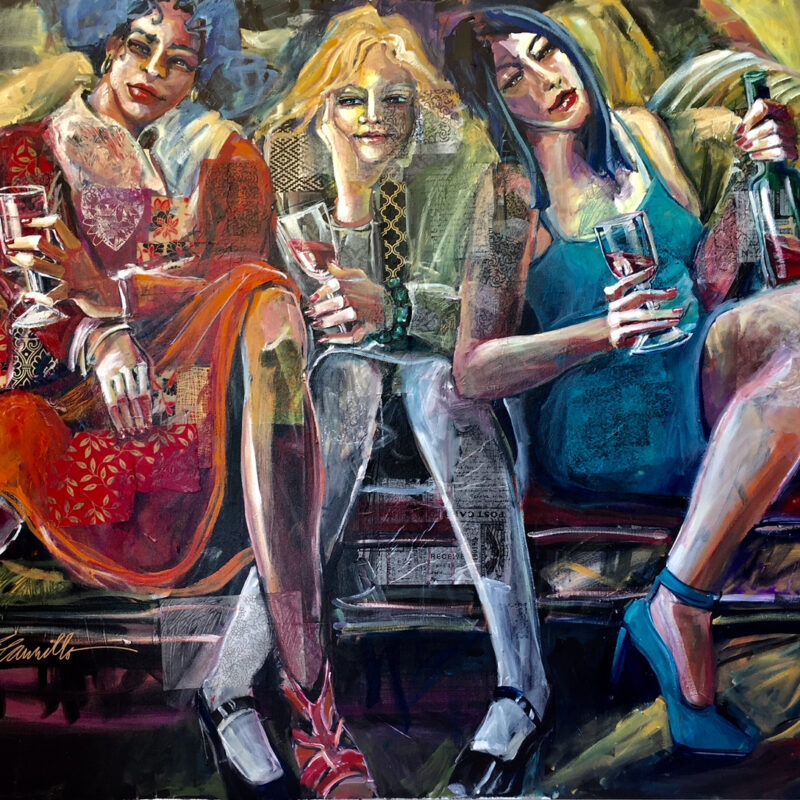 paintings women friends