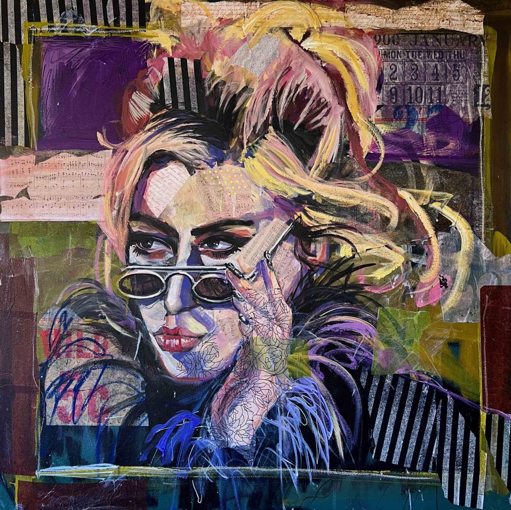 Painting Art Prints Of Faces , Lady Gaga