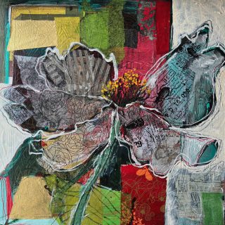 abstract flower painting