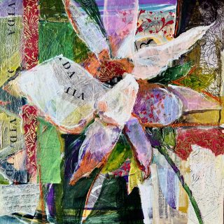 abstract flower painting